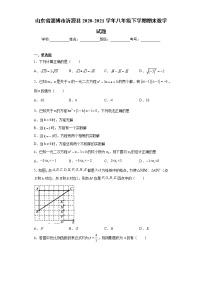 山东省淄博市沂源县2020-2021学年八年级下学期期末数学试题（word版 含答案）