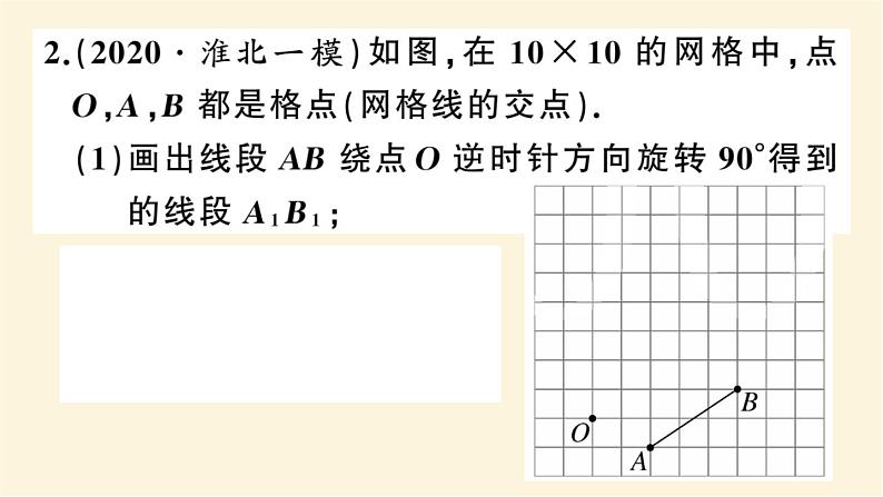 九年级数学下册在网格中的旋转作图问题中考热点作业课件沪科版05