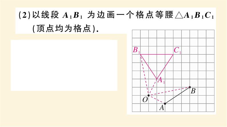 九年级数学下册在网格中的旋转作图问题中考热点作业课件沪科版06