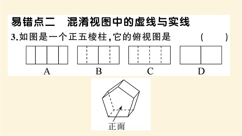 九年级数学下册投影与视图中的易错问题作业课件沪科版05