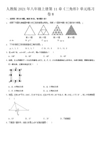 初中数学人教版八年级上册第十一章 三角形综合与测试精练