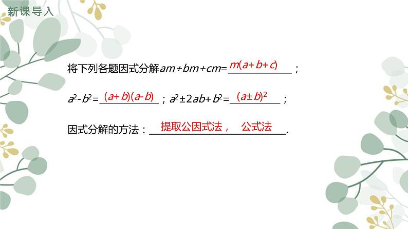_ 2.4 用因式分解法求解一元二次方程 课件 2021—2022学年北师大版数学九年级上册第3页