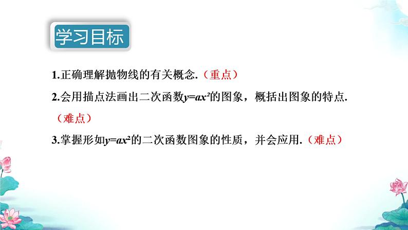 2021--2022学年人教版九年级数学上册22.1.2 二次函数y＝ax_的图象和性质课件（29张）02