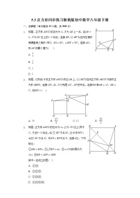 浙教版八年级下册5.3 正方形课后作业题