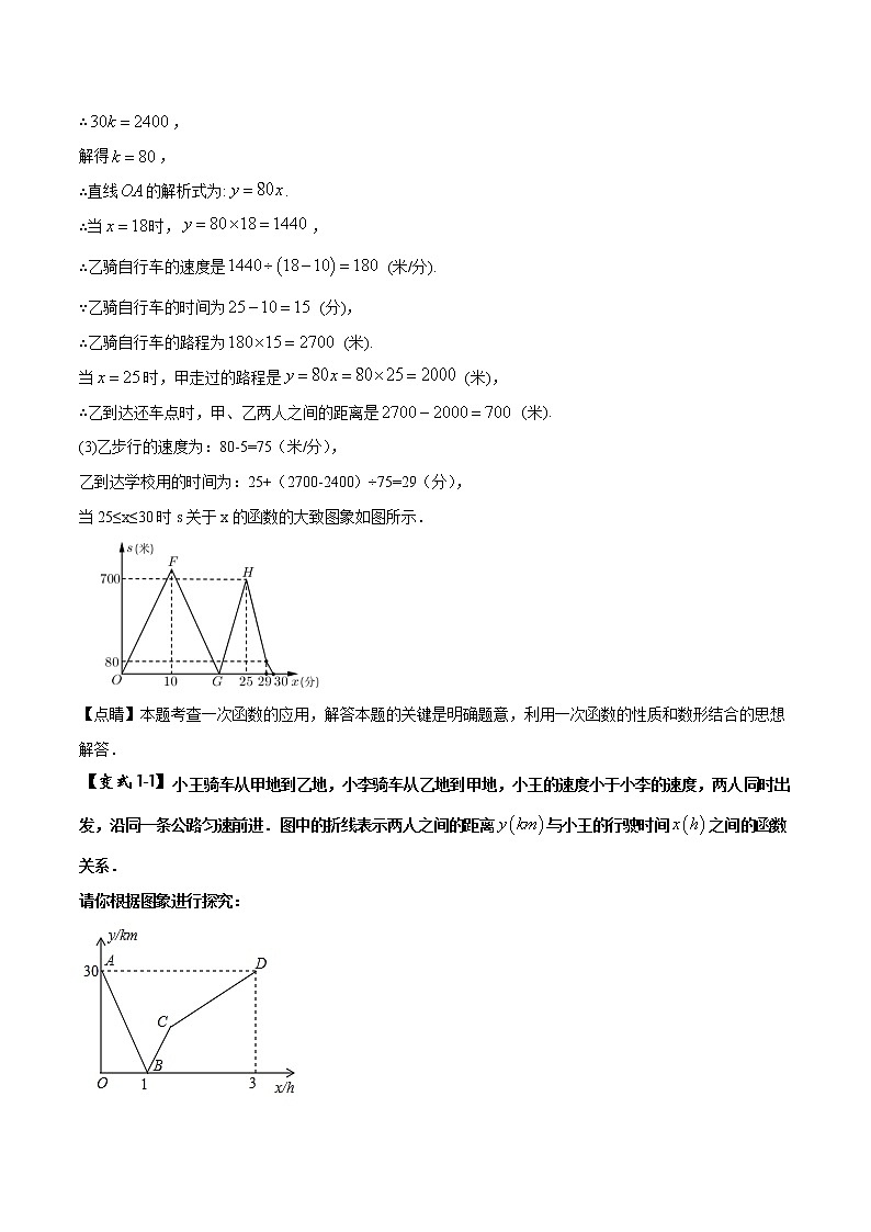 中考数学压轴题剖析与精炼（含解析）：06 一次函数问题02