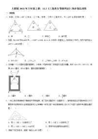 人教版八年级上册12.2 三角形全等的判定同步训练题