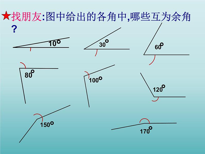 2021-2022学年度浙教版七年级数学上册 6.8 余角和补角课件（14张）03