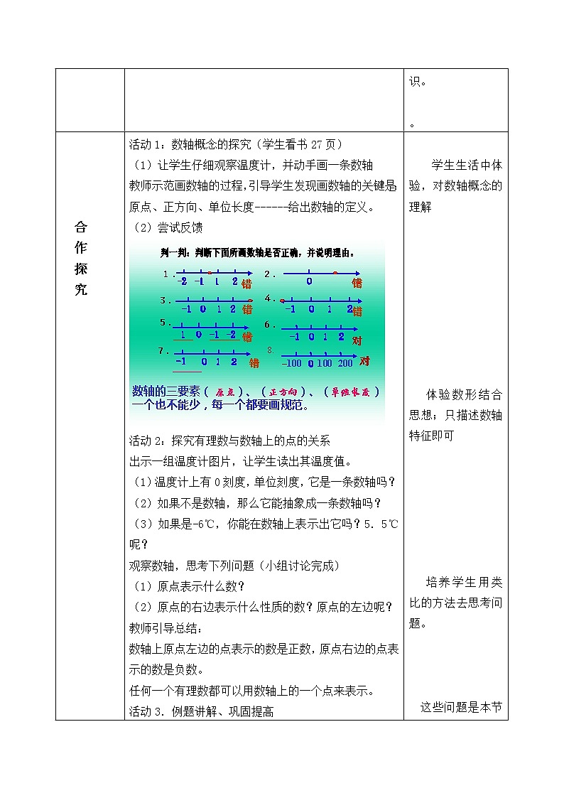 苏科版七年级数学上册2.3 数轴_4 教案第2页