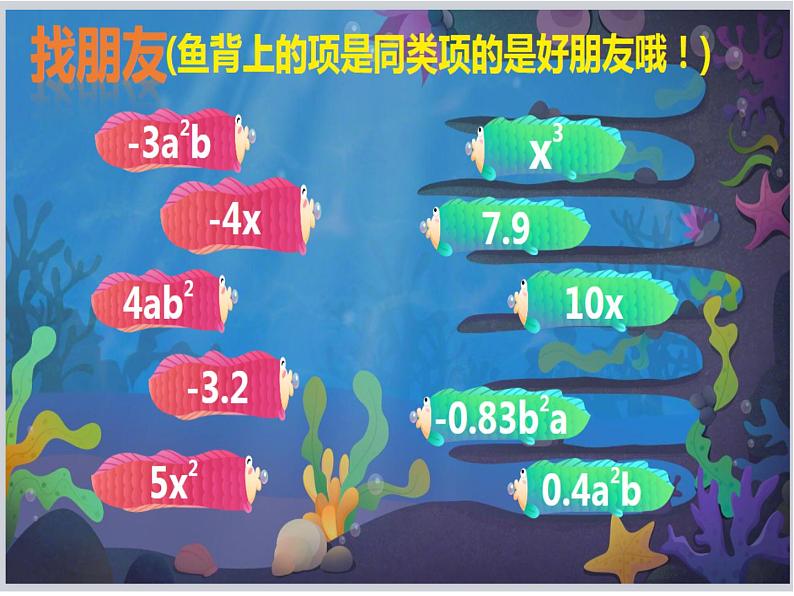 苏科版七年级数学上册3.4  合并同类项（1） 课件第4页