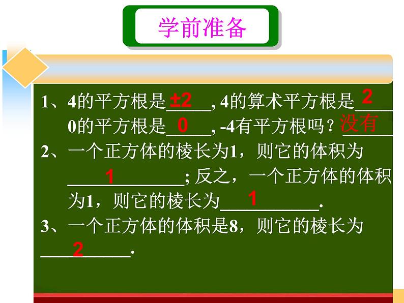 浙教版数学七年级上册 3.3 立方根（课件）第1页