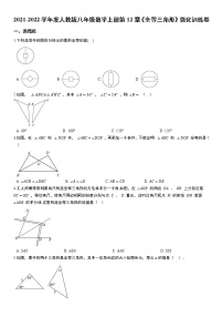 人教版八年级上册第十二章 全等三角形综合与测试同步训练题