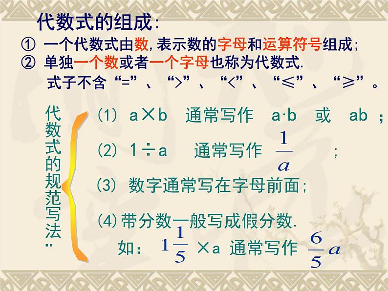 浙教版数学七年级上册 4.2代数式_（课件）第8页