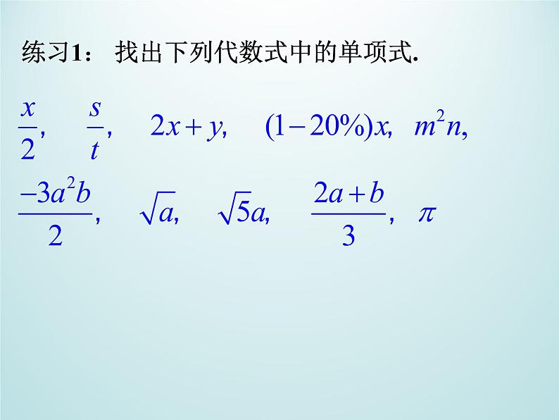 浙教版数学七年级上册 4.4整式_（课件）05