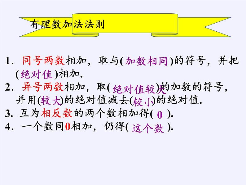 浙教版数学七年级上册 2.1 有理数的加法（课件）05