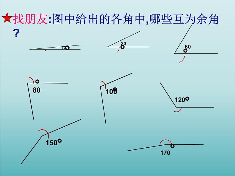 浙教版数学七年级上册 6.8 余角和补角_（课件）03