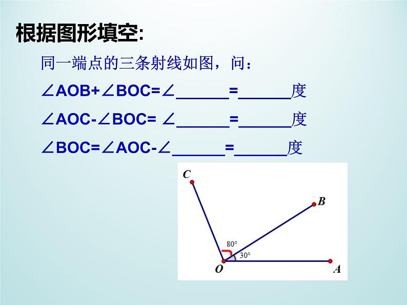 浙教版数学七年级上册 6.7 角的和差_（课件）02