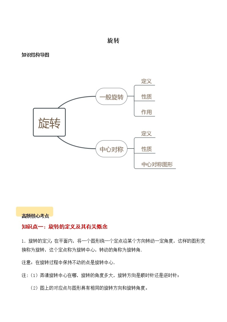 九年级上册旋转教案01