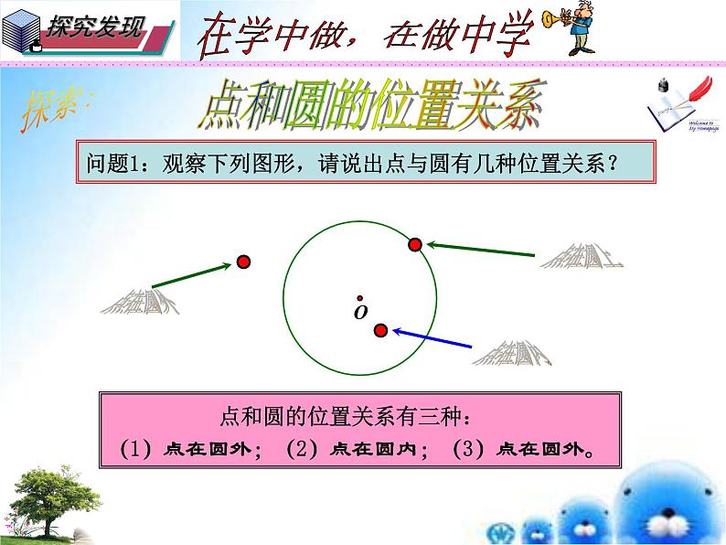 27.2.1 点和圆的位置关系（课件）九年级数学（华师大版）第3页