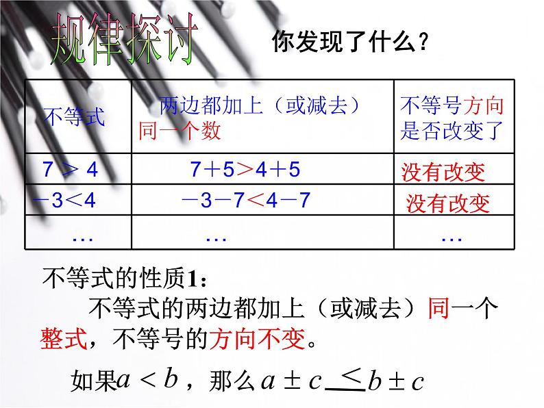 人教版七年级数学下册9.1.2不等式的基本性质课件第5页