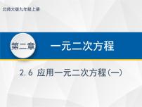 北师大版九年级上册6 应用一元二次方程教学ppt课件