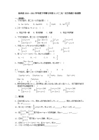 数学七年级下册第八章 二元一次方程组8.1 二元一次方程组精练