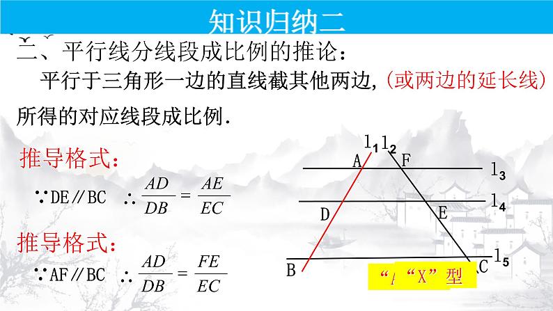 27.2.1（1） 平行线分线段成比例-九年级数学下册教学课件（人教版）第8页