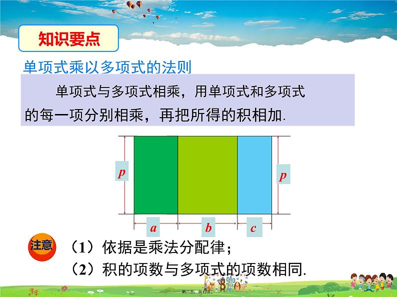 沪科版数学七年级下册-8.2.2 第1课时 单项式乘以多项式【教学课件】06