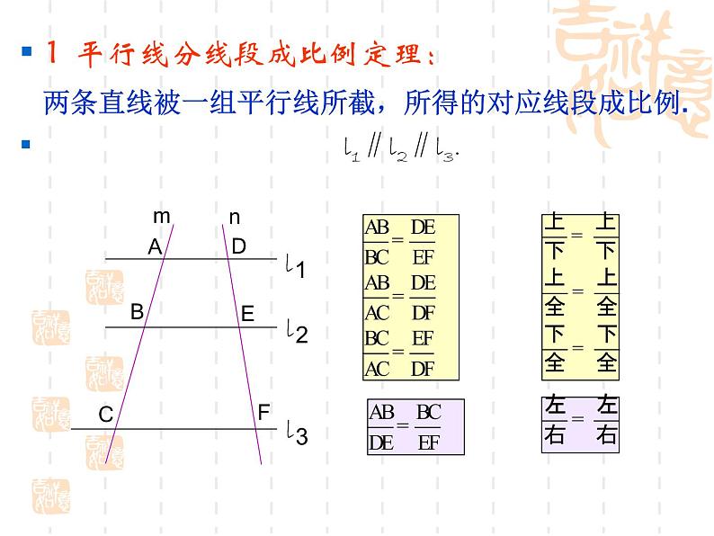 北师大版九年级上册第四章 4.2 平行线分线段成比例课件PPT08