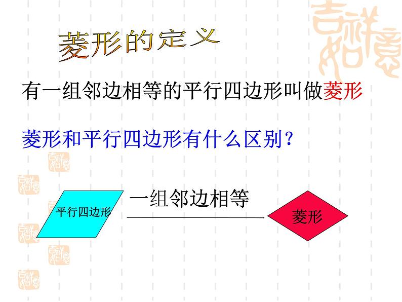 北师大版九年级上册第一章 1.1菱形的性质与判定（第一课时）课件PPT第4页