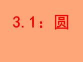 北师大版九年级下册第三章  3.1圆课件PPT