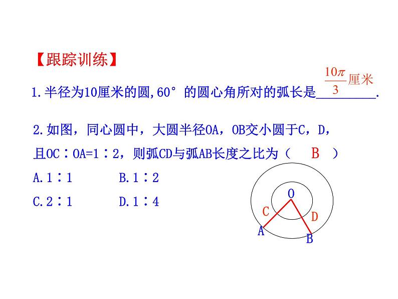 北师大版九年级下册第三章  3.9：弧长及扇形的面积课件PPT04