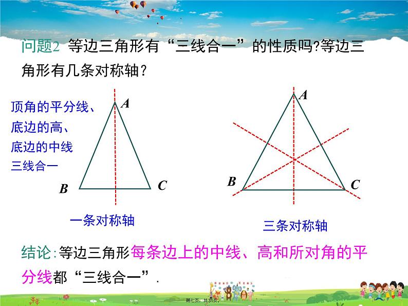 人教版数学八年级上册-13.3.2 第1课时 等边三角形的性质与判定课件PPT07