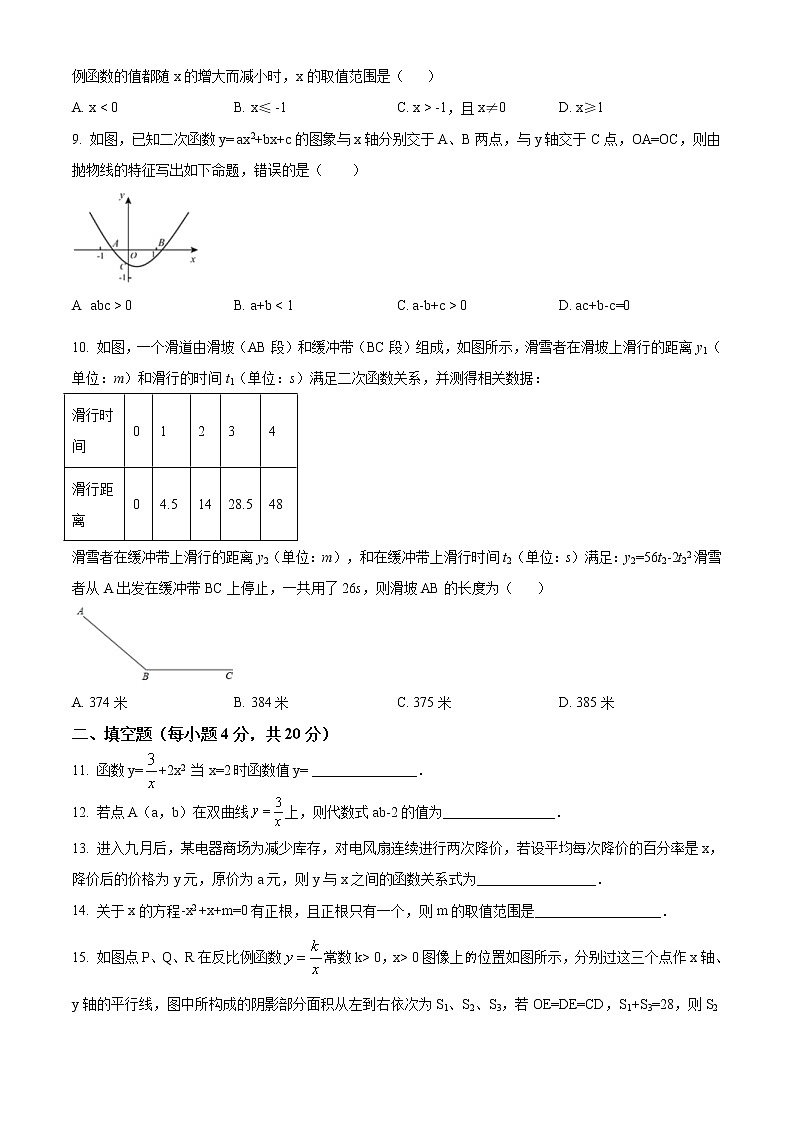 精品解析：安徽省合肥市庐阳区庐阳中学2020-2021学年九年级上学期第一次月考数学试题（原卷版）第2页