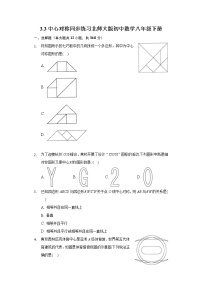 2021学年3 中心对称精品课后作业题