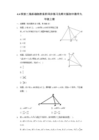 北师大版九年级上册第四章 图形的相似4 探索三角形相似的条件优秀复习练习题