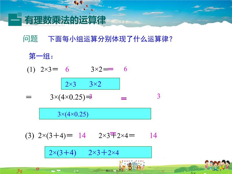 华师版数学七年级上册-2.9.2 有理数乘法的运算律【教学课件】第3页