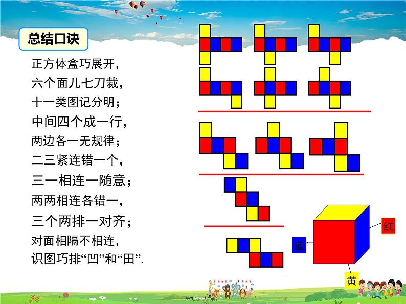 华师版数学七年级上册-4.3 立体图形的表面展开图【教学课件】08