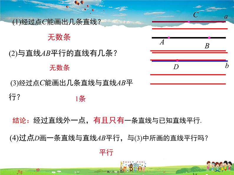 华师版数学七年级上册-5.2.1 平行线【教学课件】07