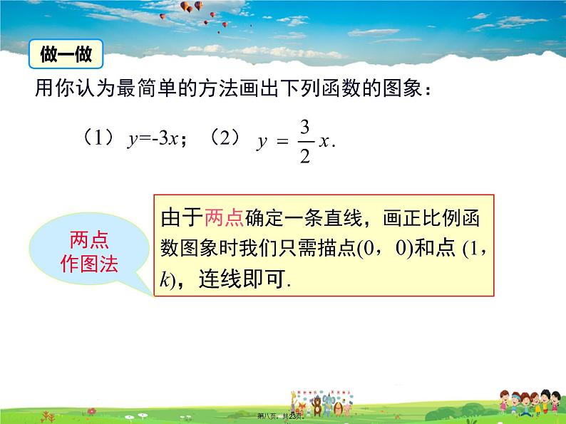 人教版数学八年级下册-19.2.1 第2课时 正比例函数的图象与性质课件PPT07