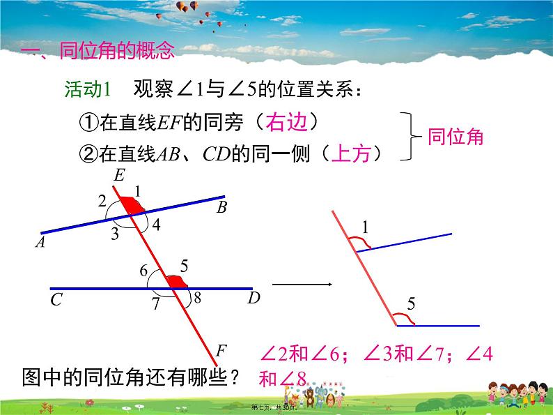 人教版数学七年级下册-5.1.3 同位角、内错角、同旁内角课件PPT06