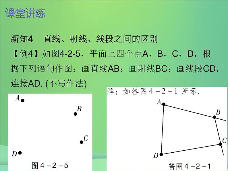 七年级数学上册第四章几何图形初步4.2直线射线线段第1课时直线射线线段一内文课件新版新人教版2018111416007