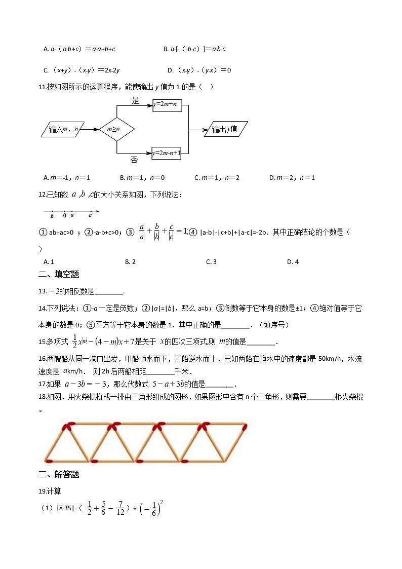 2021年四川省绵阳市七年级上学期数学期中试卷附答案第2页