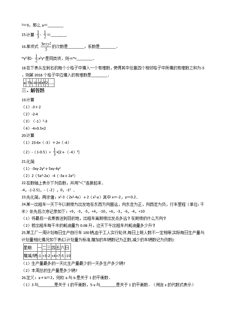 2021年天津市滨海新区第二共同体七年级上学期数学期中试卷附答案第2页