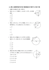 数学九年级下册2.2 圆心角、圆周角优秀课后测评