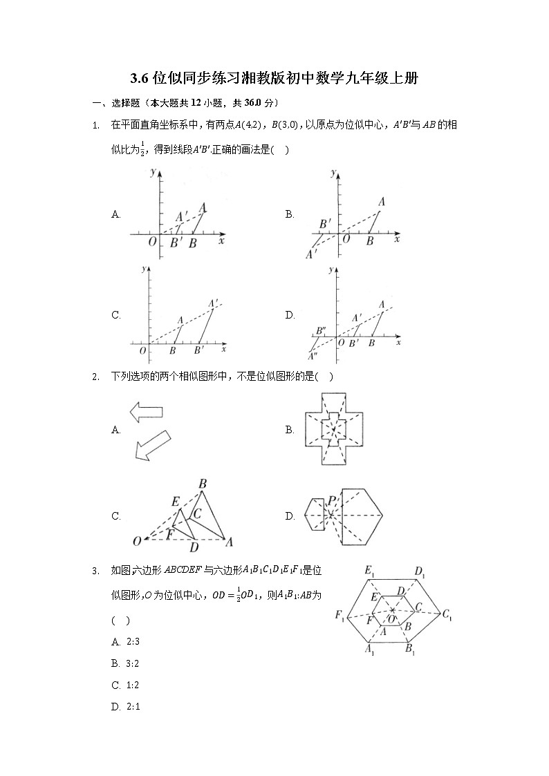 3.6位似  同步练习 湘教版初中数学九年级上册01