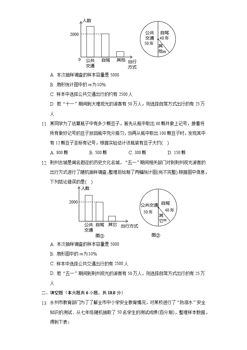 5.2统计的简单应用 同步练习 湘教版初中数学九年级上册03