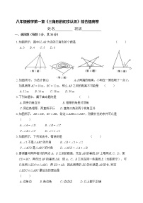 初中数学浙教版八年级上册第1章 三角形的初步知识综合与测试课后复习题