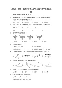 2021学年4.2  线段、射线、直线课后测评