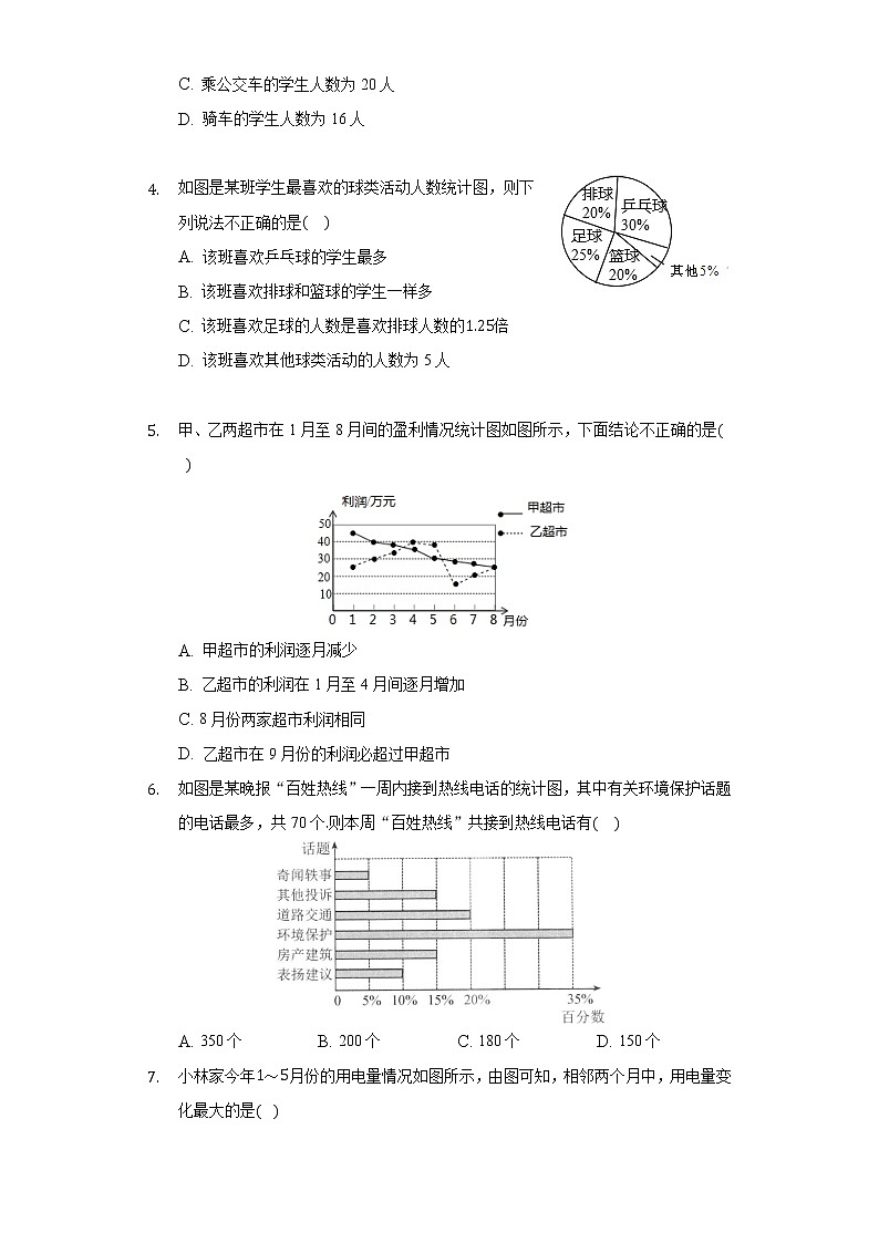5.2数据的收集 同步练习 沪科版初中数学七年级上册02