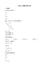 2021年河北省晋州市八年级上学期数学期中试卷